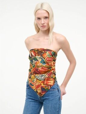 STAUD Cecile Silk Scarf in Destination